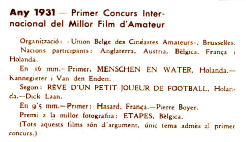 1931 UNICA awards list
