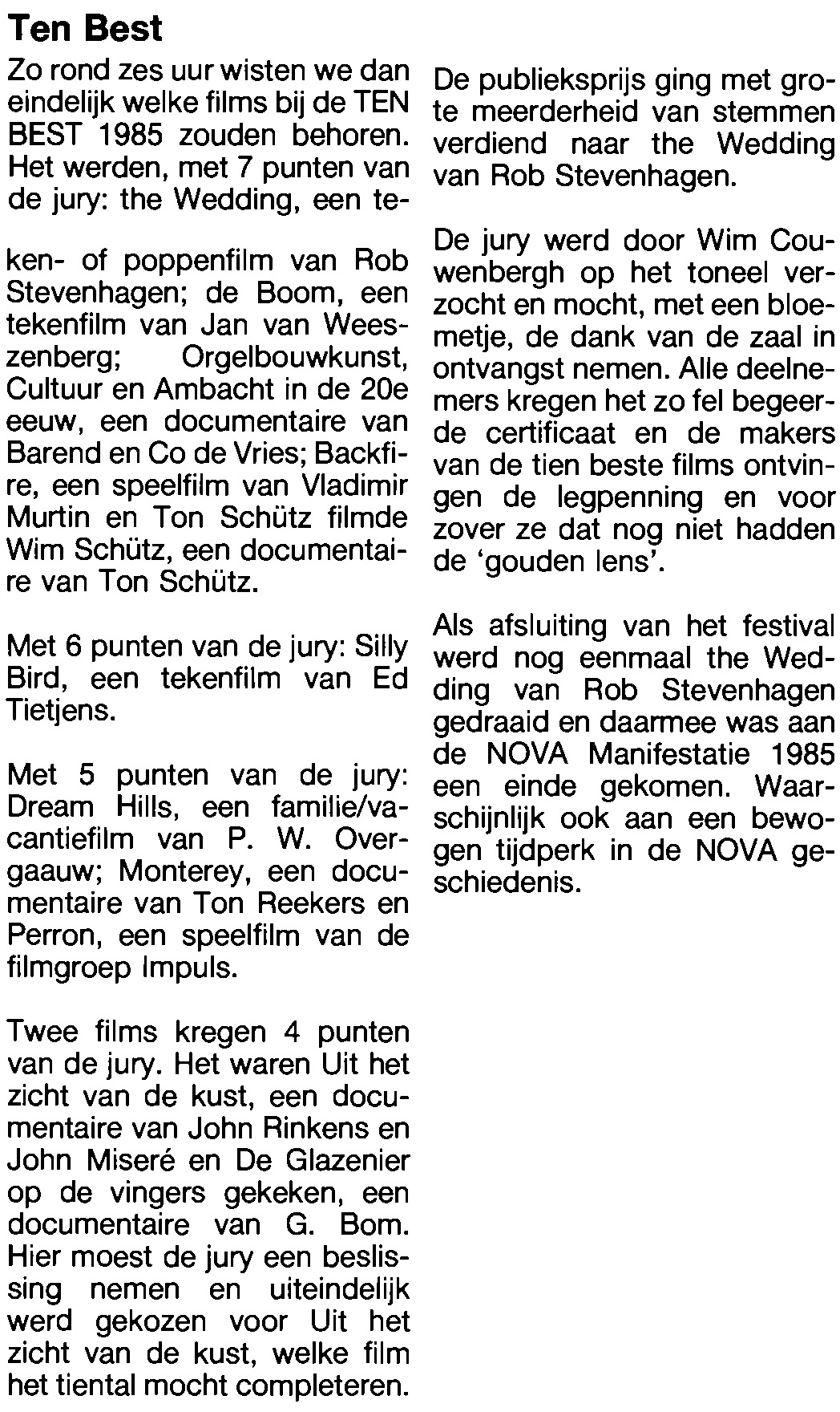 Filmbeeld jaargang 11 nummer 12 december 1985laatste nummer 26 2