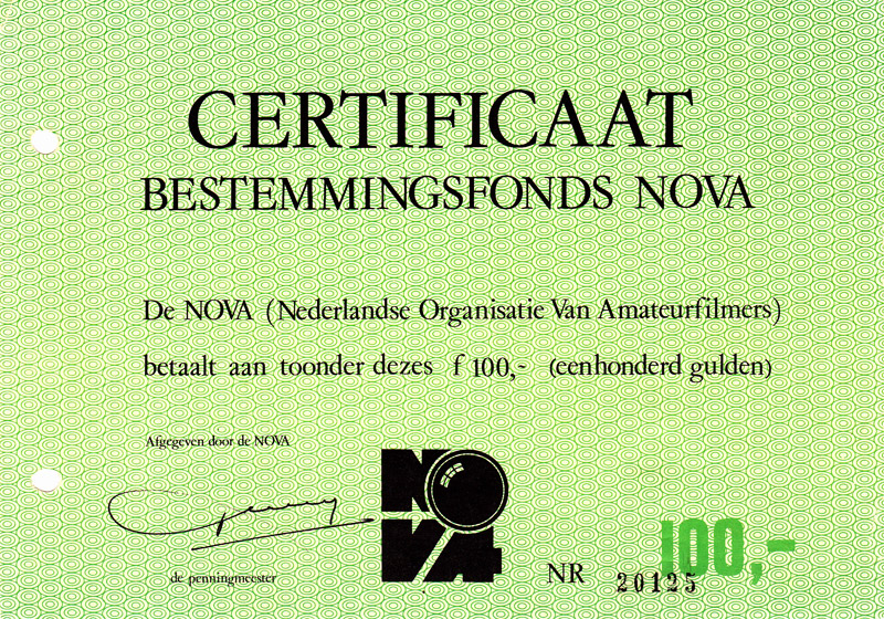 Certificaat NOVA klein